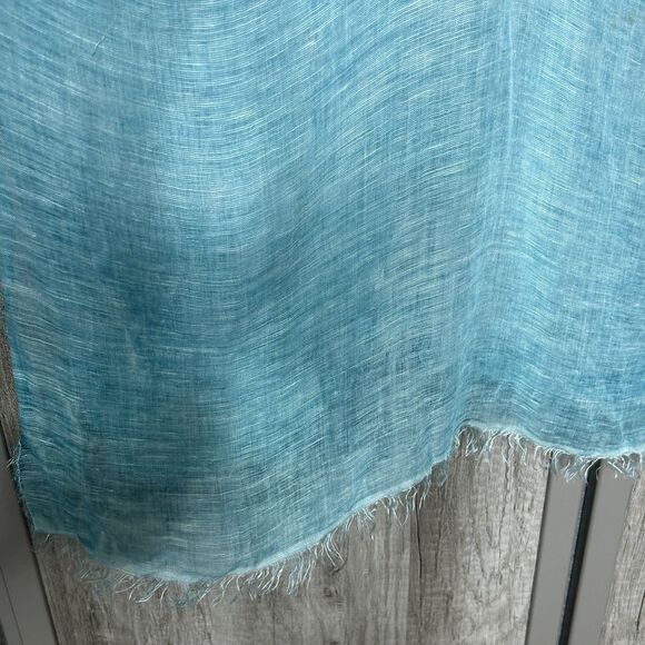 Eileen Fisher Woman Gauze Top Coverup Blue Color One Size - Picture 4 of 6